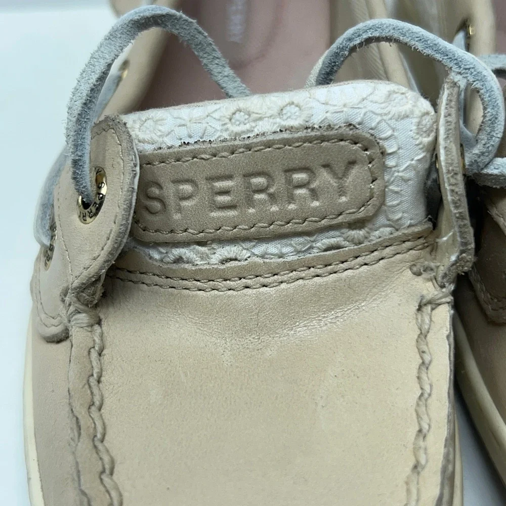 Sperry Womens 6.5 Tan Memory Foam Angelfish 1 Eye Top-Sider Boat Shoes NWOB
